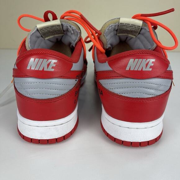 Nike Dunk Low x OFF-WHITE University Red 2019 Men's Size 11.5 AUTHENTIC - Picture 5 of 16